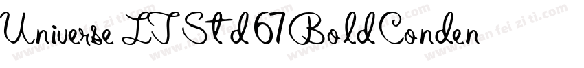 Universe LT Std 67 Bold Condensed字体转换